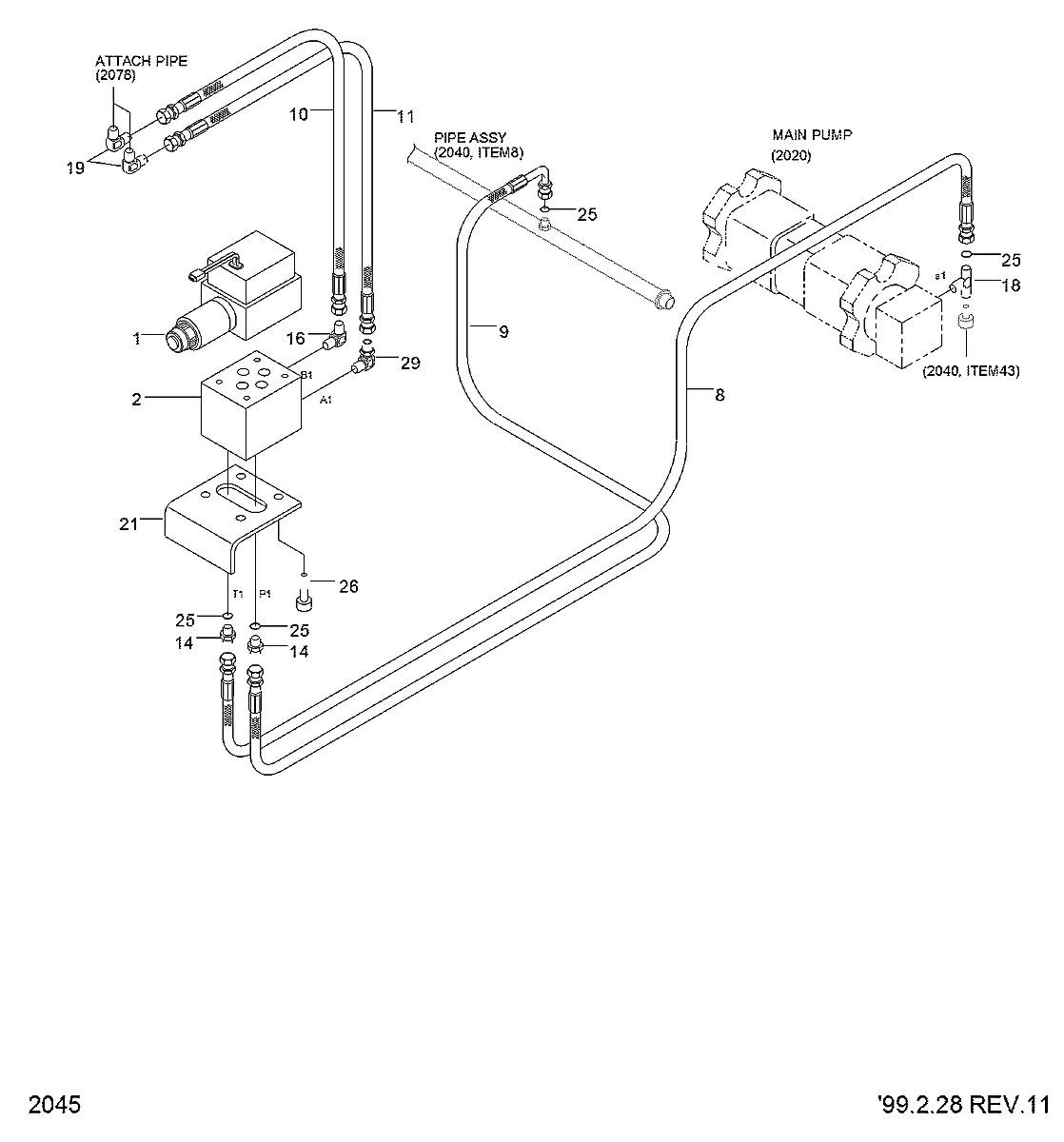 P603-047025 Escavadeira de esteiras Hyundai R290LC-3H