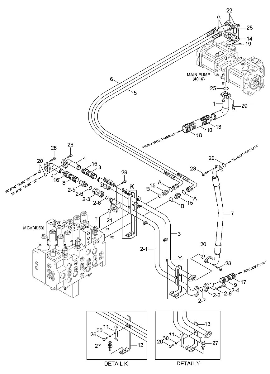 P760-063040 Escavadeira de esteiras Hyundai R140LC-9V