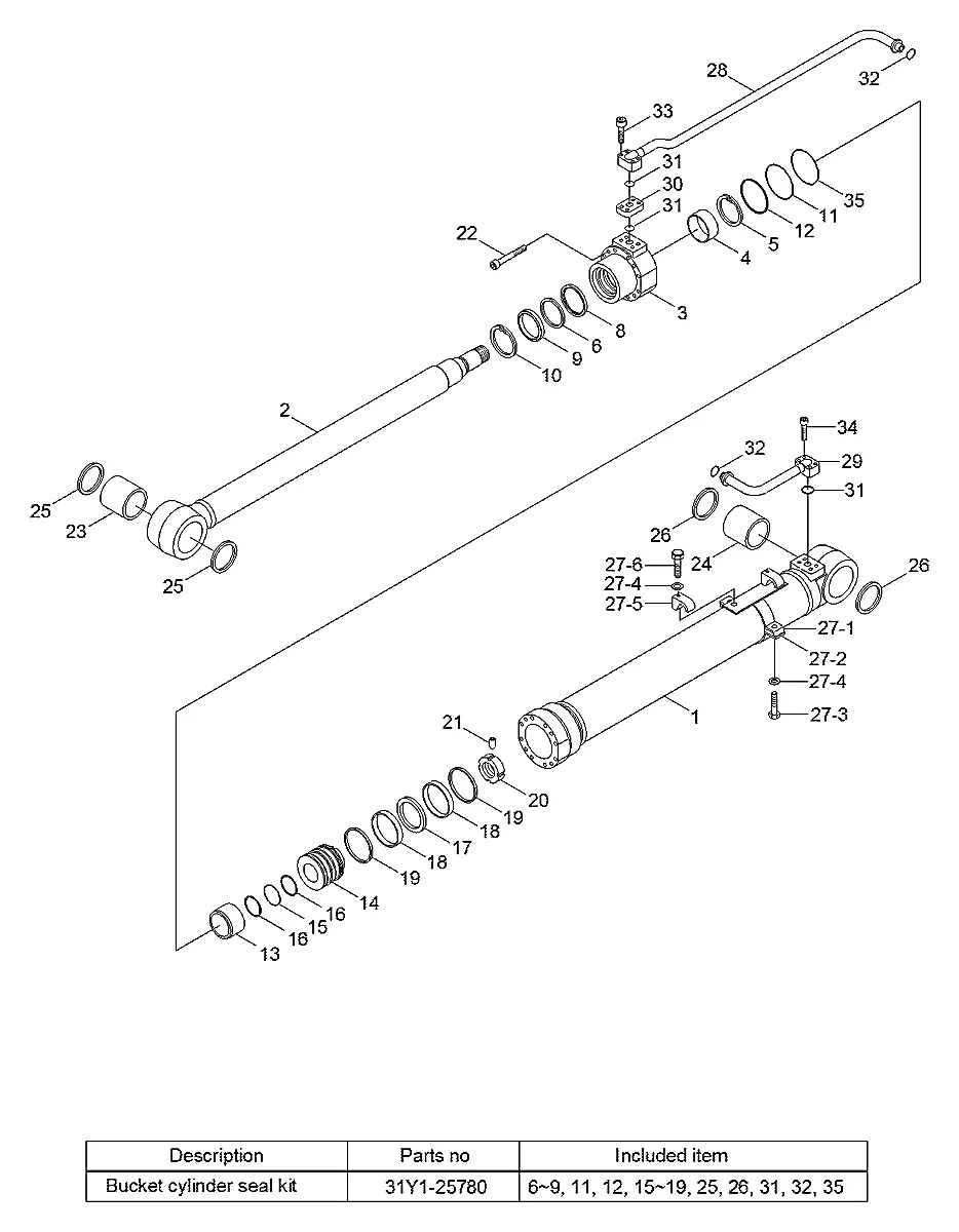 Y191-055000 Escavadeira de esteiras Hyundai R80-7