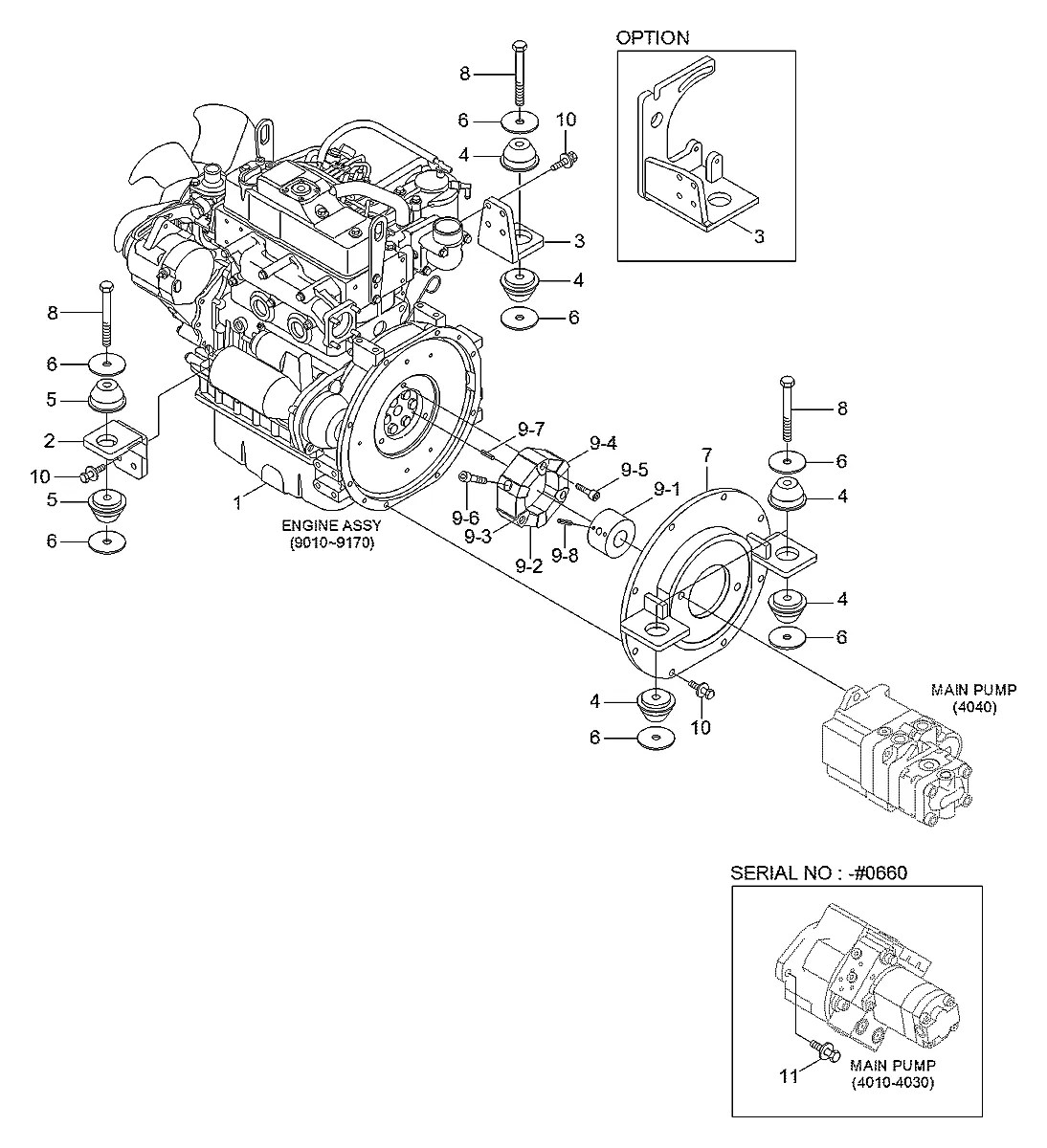 11MH-00270 Escavadeira de esteiras Hyundai R35Z-7A