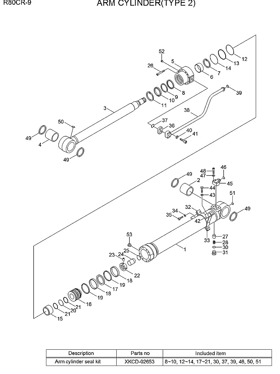 XKCD-01272 Escavadeira de esteiras Hyundai R80CR-9