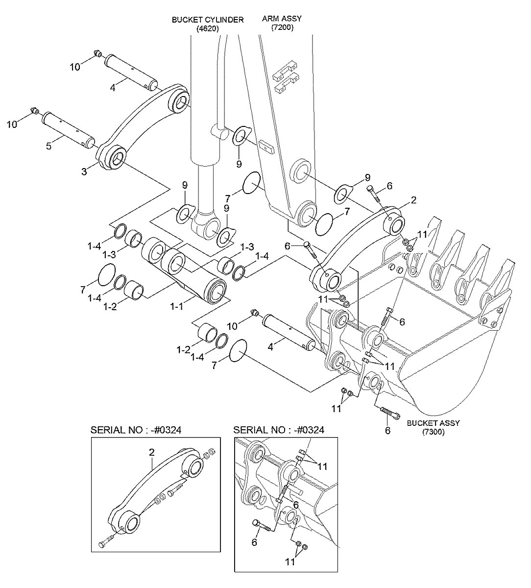 61MH-15040 Escavadeira de esteiras Hyundai R35Z-7