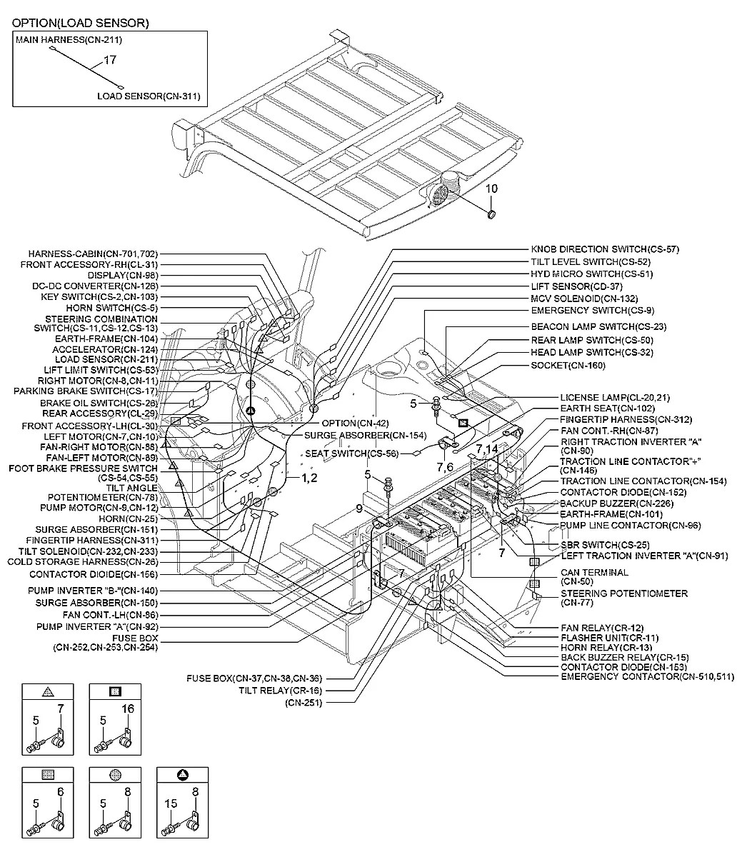 21B3-95150 Empilhadeira Hyundai 40-45-50B-9