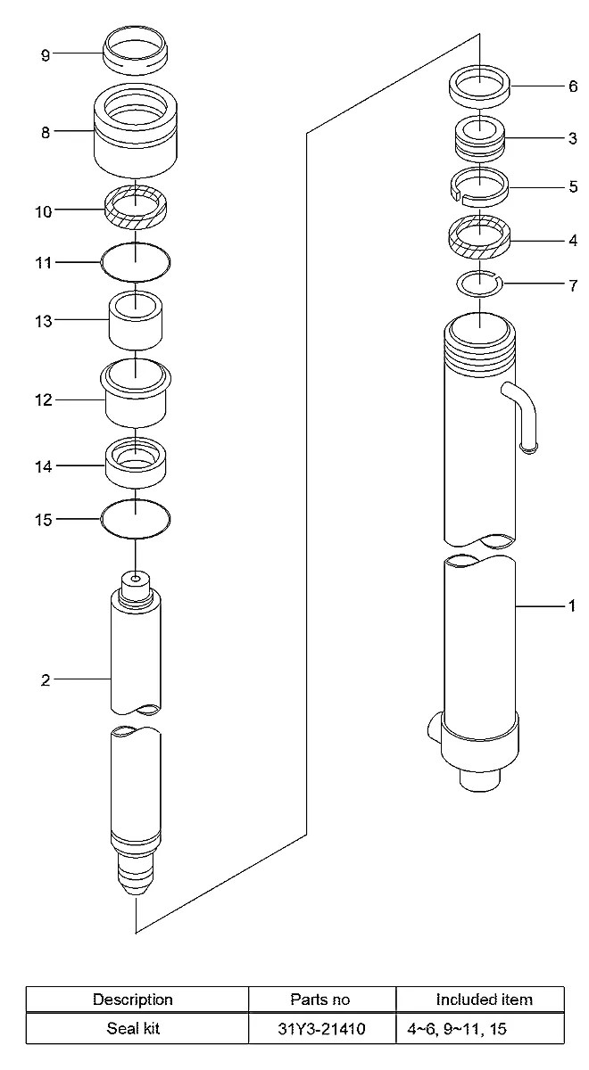 Y310-045100 Empilhadeira Hyundai 20L-7M