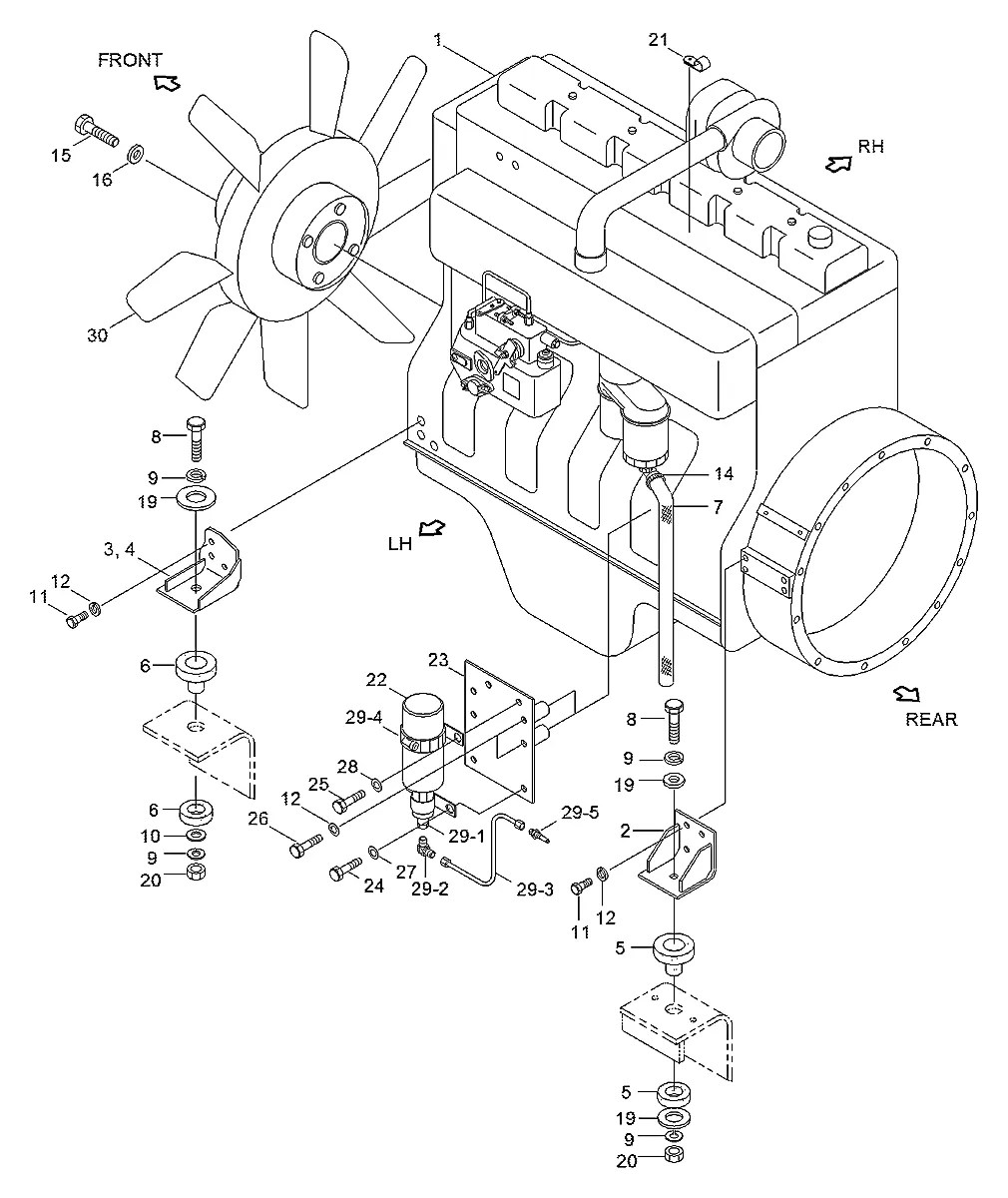 11EM-02020 Equipamento florestal Hyundai R210LL-3