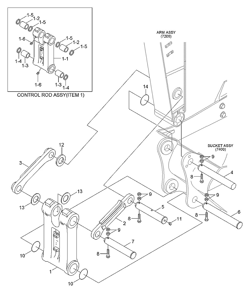 S391-110190A Escavadeira de esteiras Hyundai R800LC-7A