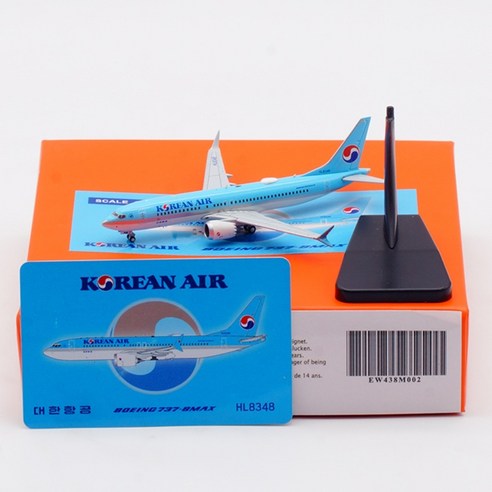 JC Wings 대한항공 비행기 모형 항공기 다이캐스트 B737-8 MAX 1:400, 대한항공 B737-8 MAX