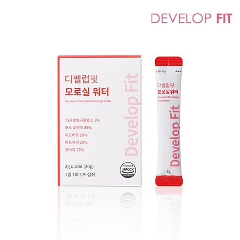 디벨럽핏 모로실워터 모로실 모로오렌지 모로블러드오렌지 블러드오렌지 곡물효소 레드비트 타트체리 풋사과, 20g, 4개