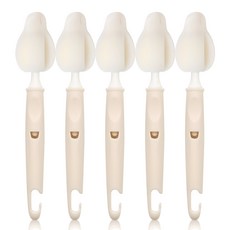리에또 유아용 젖병 젖꼭지 세척 솔, 5개, 오트밀