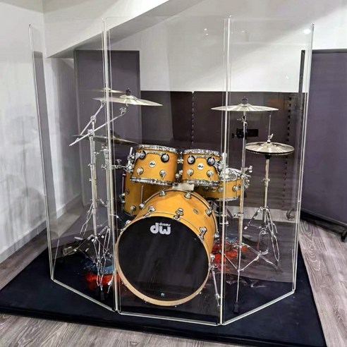 드럼차음판 드럼 쉴드 사이트 칸막이 아크릴 파티션, 높이 1200mm폭 600mm 6mm 5장, 높이 1200mmx폭 600mm 6mm 5장