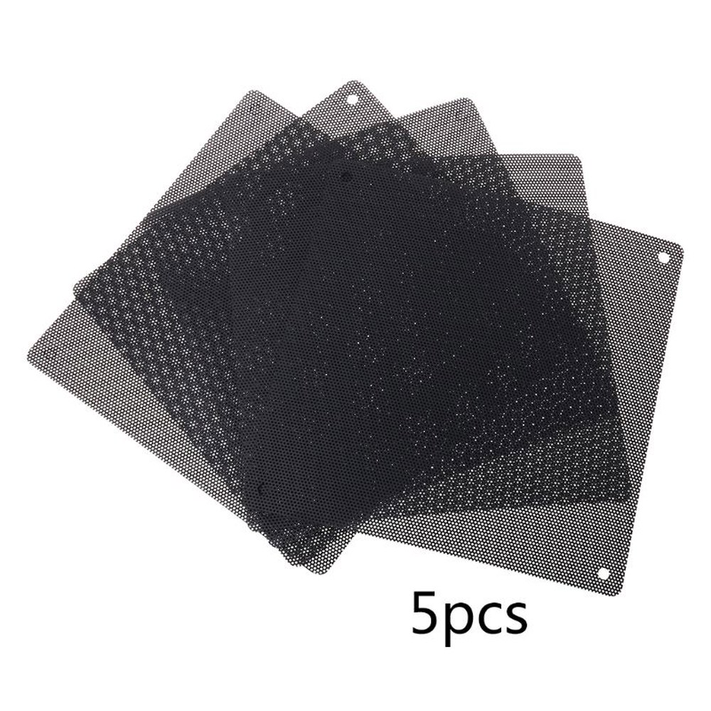 PVC 팬 먼지 필터 PC 방진 케이스 절단 가능 컴퓨터 90mm 메쉬 블랙 PXPA, 5