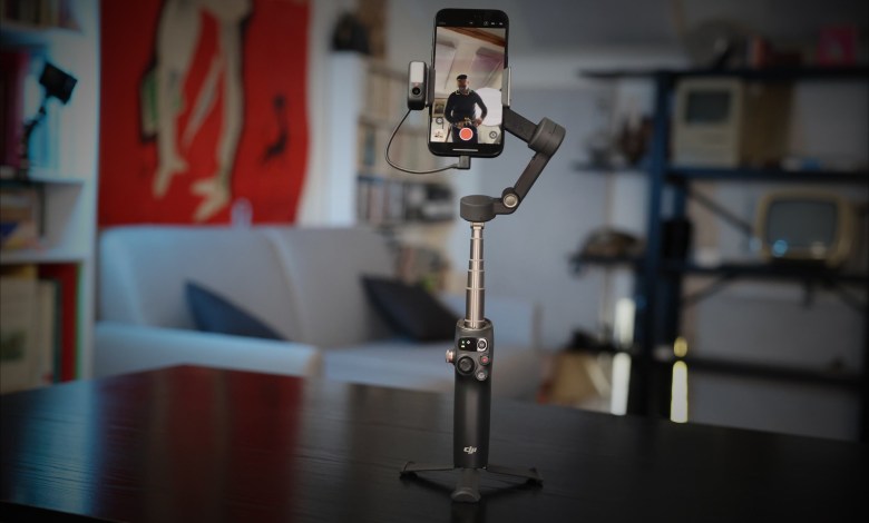 DJI's OSMO Mobile 7p Gimbal can track you on any Android or iOS camera app DJI's OSMO Mobile 7p Gimbal can track you on any Android or iOS camera app
