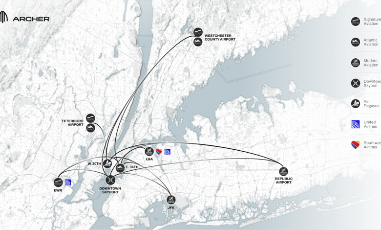 Archer outlines its plans to use air taxis between major New York airports Archer outlines its plans to use air taxis between major New York airports