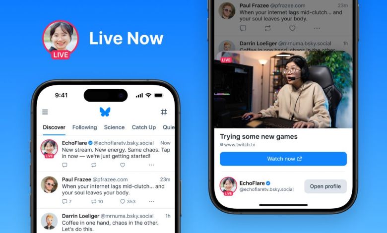 Bluesky is testing “live-field” features with streamers and NBA Bluesky is testing “live-field” features with streamers and NBA