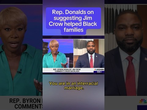 Rep. Donalds on suggesting Jim Crow helped black families Rep. Donalds on suggesting Jim Crow helped black families
