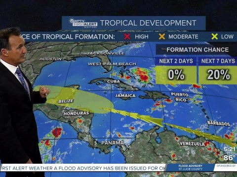 System with 20% chance for tropical development forecast to enter Caribbean System with 20% chance for tropical development forecast to enter Caribbean