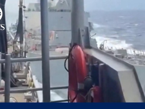 Video shows U.S. Navy ships colliding in the Caribbean Video shows U.S. Navy ships colliding in the Caribbean