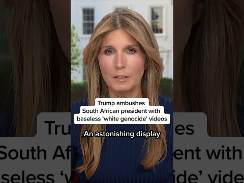 Trump ambushes South African president with baseless ‘white genocide’ videos Trump ambushes South African president with baseless ‘white genocide’ videos