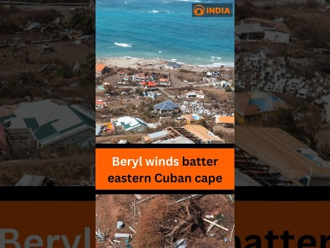 Beryl winds batter eastern Cuban cape Beryl winds batter eastern Cuban cape