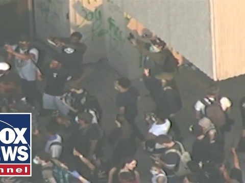 Protests erupt outside CNN headquarters in Atlanta Protests erupt outside CNN headquarters in Atlanta