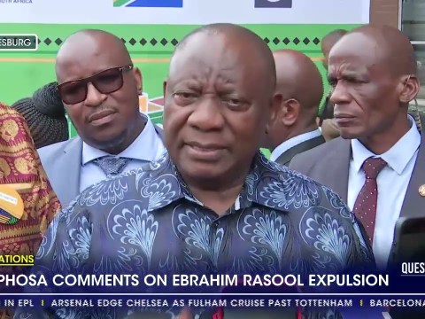 Ramaphosa comments on Ehrahim Rasool expulsion Ramaphosa comments on Ehrahim Rasool expulsion