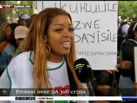Protest over South Africa’s joblessness Protest over South Africa’s joblessness