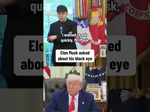 Elon Musk asked about his black eye #shorts Elon Musk asked about his black eye #shorts