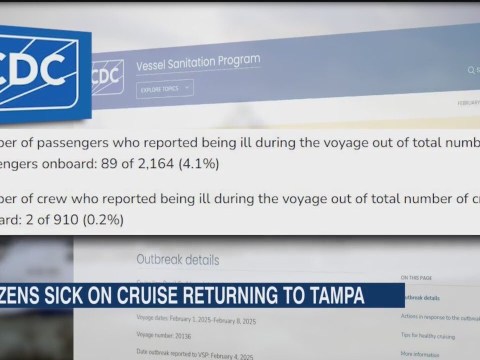 90+ people sick on a cruise ship headed back to Tampa 90+ people sick on a cruise ship headed back to Tampa