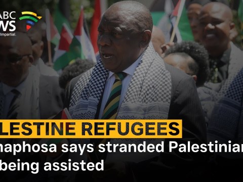 Ramaphosa says stranded Palestinians are being assisted Ramaphosa says stranded Palestinians are being assisted