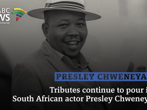 Tributes continue to pour in for South African actor Presley Chweneyagae Tributes continue to pour in for South African actor Presley Chweneyagae