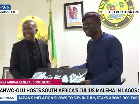 Governor Sanwo-Olu Hosts South Africa’s Julius Malema In Lagos State Governor Sanwo-Olu Hosts South Africa’s Julius Malema In Lagos State