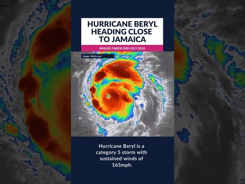 Hurricane Beryl heading close to Jamaica Hurricane Beryl heading close to Jamaica