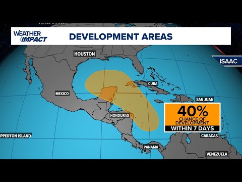 Tropical update: Area in western Caribbean has 40% chance of development Tropical update: Area in western Caribbean has 40% chance of development