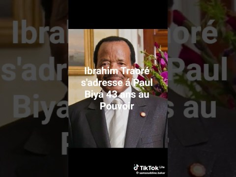 Ibrahim Traoré s’adresse à Paul Biya Ibrahim Traoré s’adresse à Paul Biya