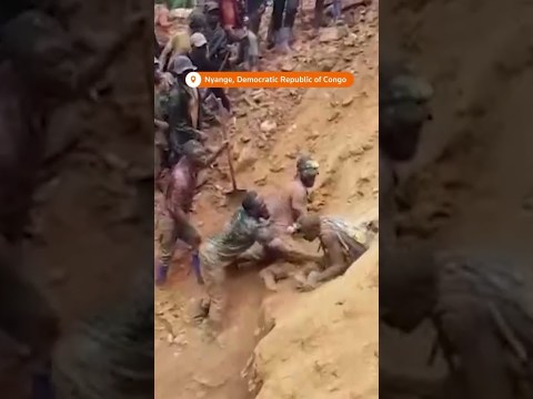 Miners in Congo escape from collapsed gold mine Miners in Congo escape from collapsed gold mine