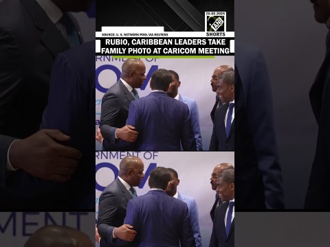 US State of Secy Marco Rubio, Caribbean leaders take family photo at CARICOM meeting US State of Secy Marco Rubio, Caribbean leaders take family photo at CARICOM meeting