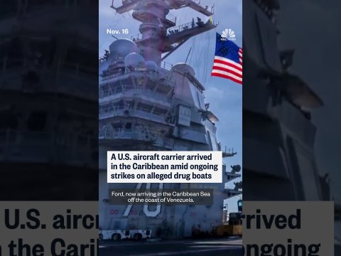 Largest U.S. aircraft carrier arrives in Caribbean Sea Largest U.S. aircraft carrier arrives in Caribbean Sea