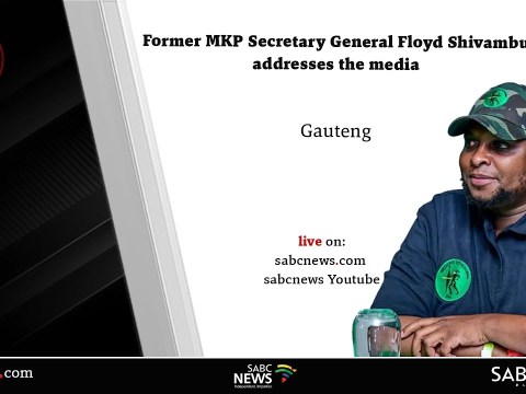 Former Secretary General of the MKP Floyd Shivambu addresses the media Former Secretary General of the MKP Floyd Shivambu addresses the media