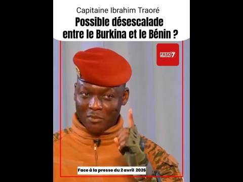 Le Capitaine Ibrahim Traoré sur la possible désescalade avec certains pays voisins comme le Bénin Le Capitaine Ibrahim Traoré sur la possible désescalade avec certains pays voisins comme le Bénin