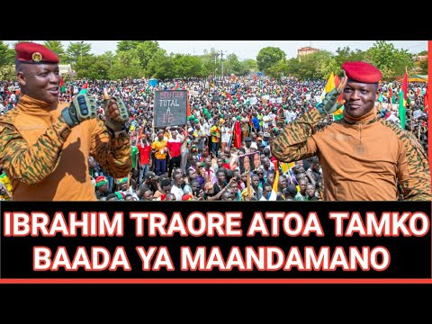 KAULI YA KWANZA YA IBRAHIM TRAORE BAADA YA MAANDAMANO , AAPA KUPAMBANA NA WAZUNGU MPAKA KUFA KAULI YA KWANZA YA IBRAHIM TRAORE BAADA YA MAANDAMANO , AAPA KUPAMBANA NA WAZUNGU MPAKA KUFA
