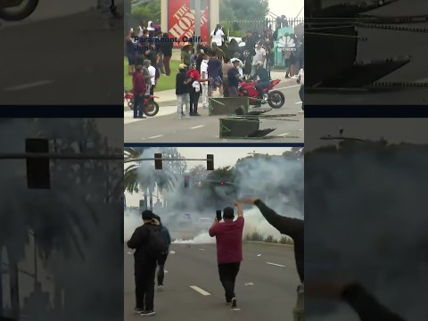 Protesters in Los Angeles clash with federal agents amid ICE raids Protesters in Los Angeles clash with federal agents amid ICE raids