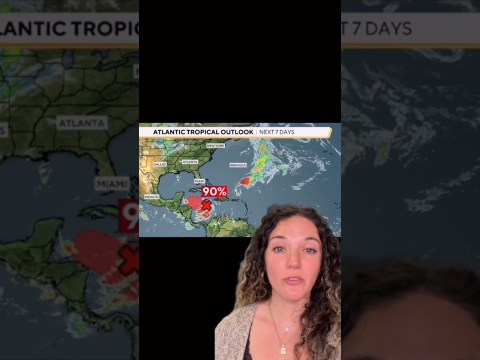 A tropical system brewing in the Caribbean could head towards Florida #shorts A tropical system brewing in the Caribbean could head towards Florida #shorts