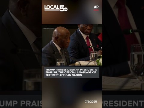 Trump praises Liberian President’s English, the official language of the West African nation #news Trump praises Liberian President’s English, the official language of the West African nation #news