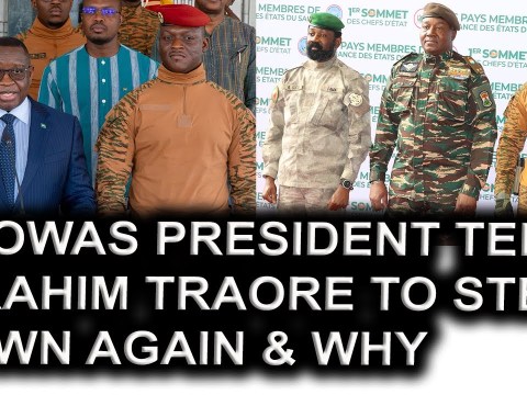 ECOWAS President Tells Ibrahim Traore To Step Down Immediately & Why? ECOWAS President Tells Ibrahim Traore To Step Down Immediately & Why?