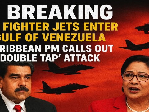 BREAKING: US Fighter Jets Enter Gulf of Venezuela — Caribbean PM Calls Out ‘Double Tap’ Attack BREAKING: US Fighter Jets Enter Gulf of Venezuela — Caribbean PM Calls Out ‘Double Tap’ Attack