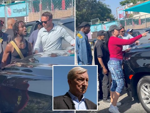 Protester pulls knife on Tom Steyer staffer at LA campaign event — as wild video shows angry activists confronting billionaire Protester pulls knife on Tom Steyer staffer at LA campaign event — as wild video shows angry activists confronting billionaire