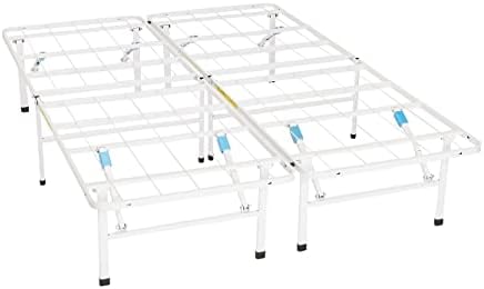 Amazon Basics Foldable Metal Platform Bed Frame with Tool Free Setup, 14 Inches High, Full, White Amazon Basics Foldable Metal Platform Bed Frame with Tool Free Setup, 14 Inches High, Full, White