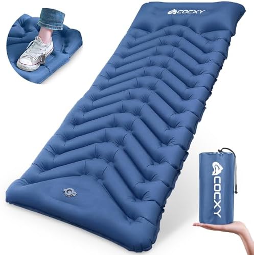 Self Inflating Sleeping Pad 3.4 inch Thick Ultralight Inflatable Camping Pad with Pillow & Built-in Foot Pump, Backpacking Sleeping pad for Camping, Traveling, Tents, Hiking, Floor Self Inflating Sleeping Pad 3.4 inch Thick Ultralight Inflatable Camping Pad with Pillow & Built-in Foot Pump, Backpacking Sleeping pad for Camping, Traveling, Tents, Hiking, Floor