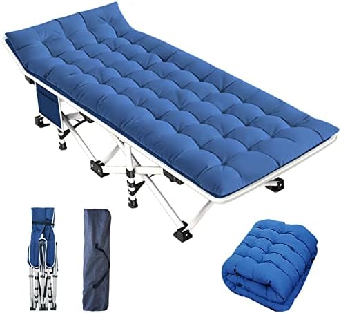 Cot XL Camping Cot with Thick Pad Oversize Cots for Sleeping Camping Bed Folding Cot 450LBS(Max Load) Comfortable Double Layer Oxford Heavy Duty with Carry Bag for Home Outdoor Travel Cot XL Camping Cot with Thick Pad Oversize Cots for Sleeping Camping Bed Folding Cot 450LBS(Max Load) Comfortable Double Layer Oxford Heavy Duty with Carry Bag for Home Outdoor Travel