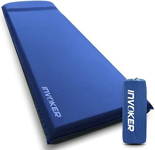 INVOKER Camping Sleeping pad – 3.1 inch UltraThick Elasticity Foam Fast Self-Inflating Insulated Durable Camping Mat with Pillow for Tent Backpacking Traveling and Hiking Air Mattress INVOKER Camping Sleeping pad – 3.1 inch UltraThick Elasticity Foam Fast Self-Inflating Insulated Durable Camping Mat with Pillow for Tent Backpacking Traveling and Hiking Air Mattress